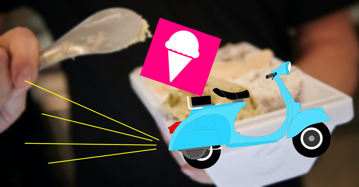 gelato, online food delivery, delivery